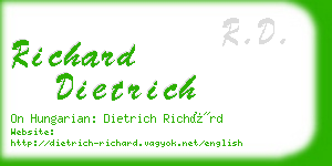 richard dietrich business card